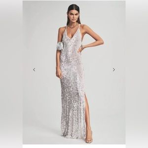 Retrofete Marie Dress (Sequin/white/silver)